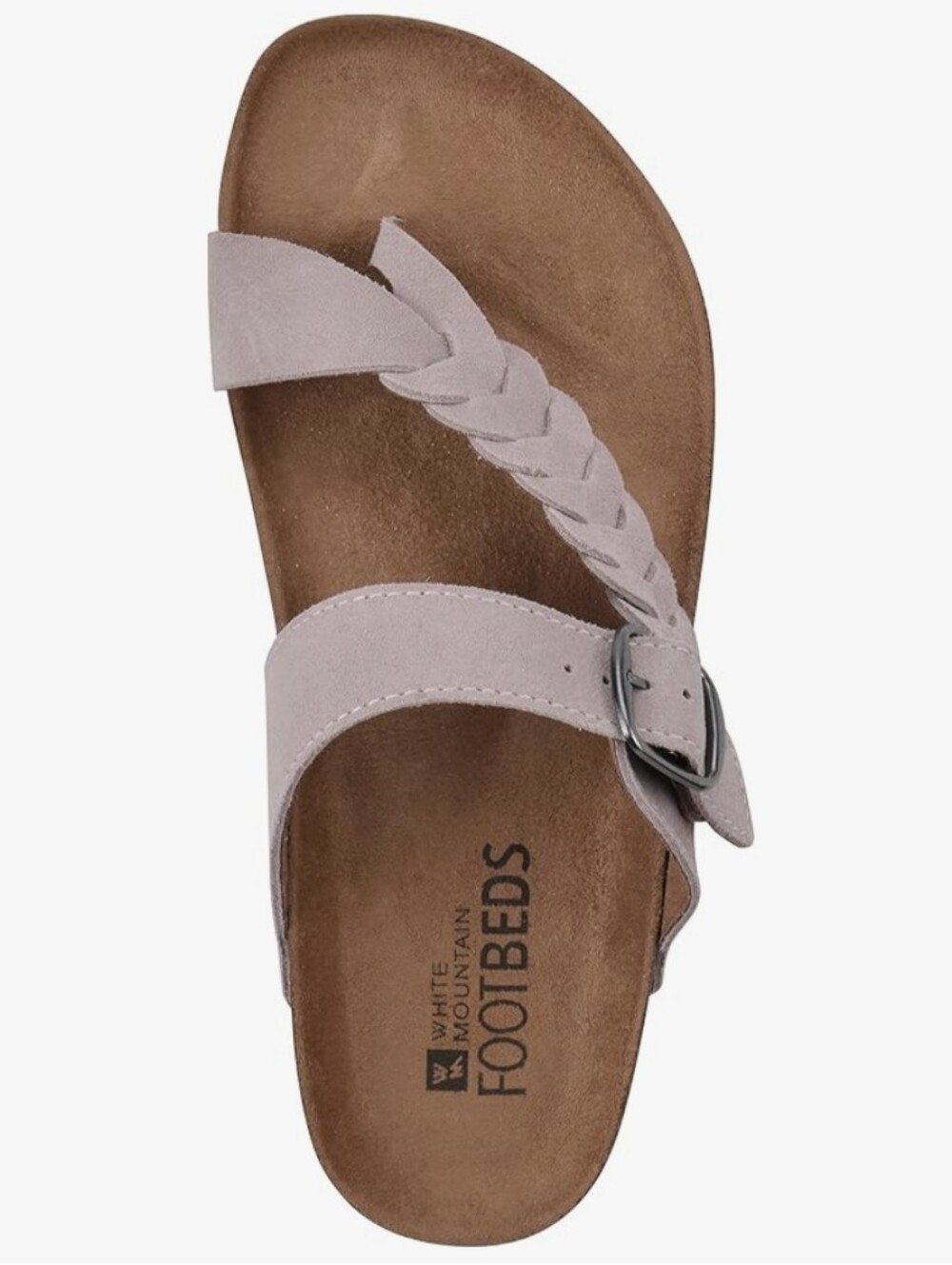 Braided Suede Sandal in Lavender